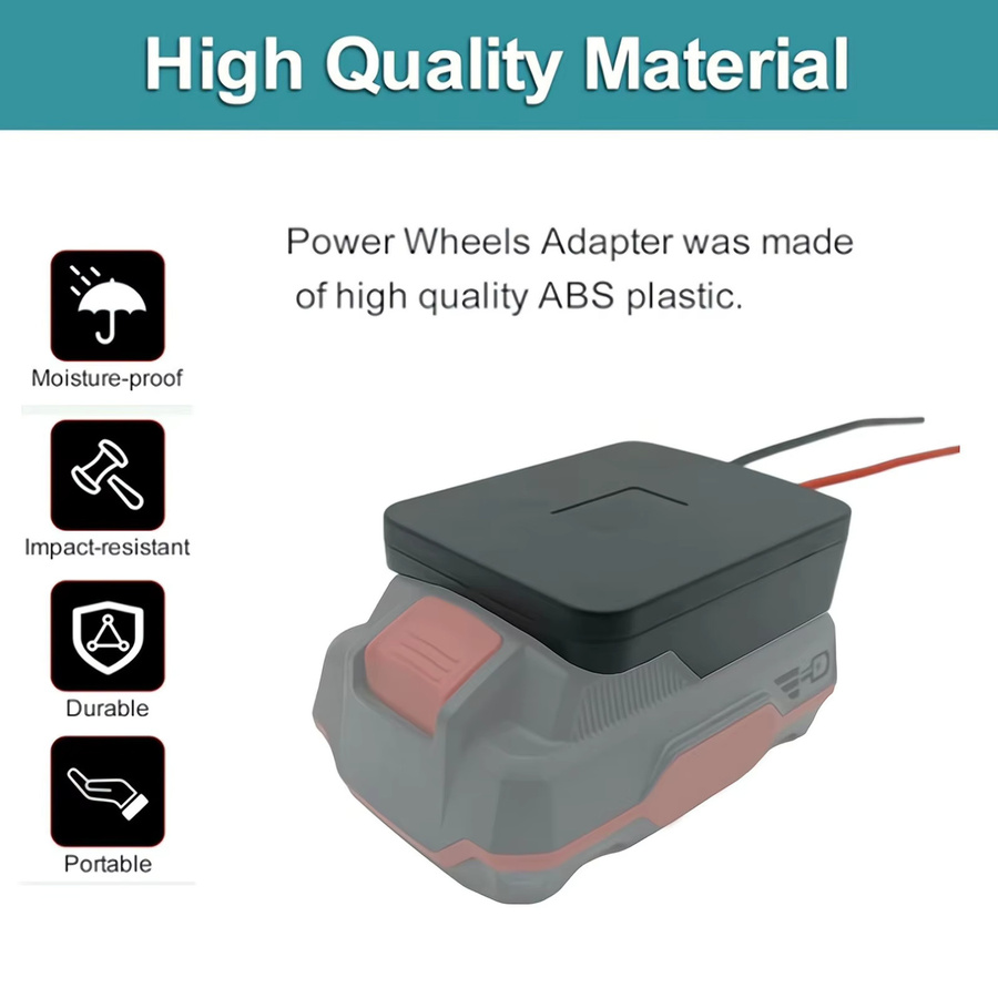Parkside Elektrowerkzeug-Akku-Adapter-Konverter PTFE 1332 mit 12AWG Kabel für PARKSIDE X20V TEAM 20V in Schwarz - Bild 5