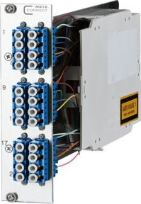 Metz Connect OpDAT CM 3HE/7TE 6xLC-Q OS2 Pigtail Kompakt in Weiß und Silber - Bild 1