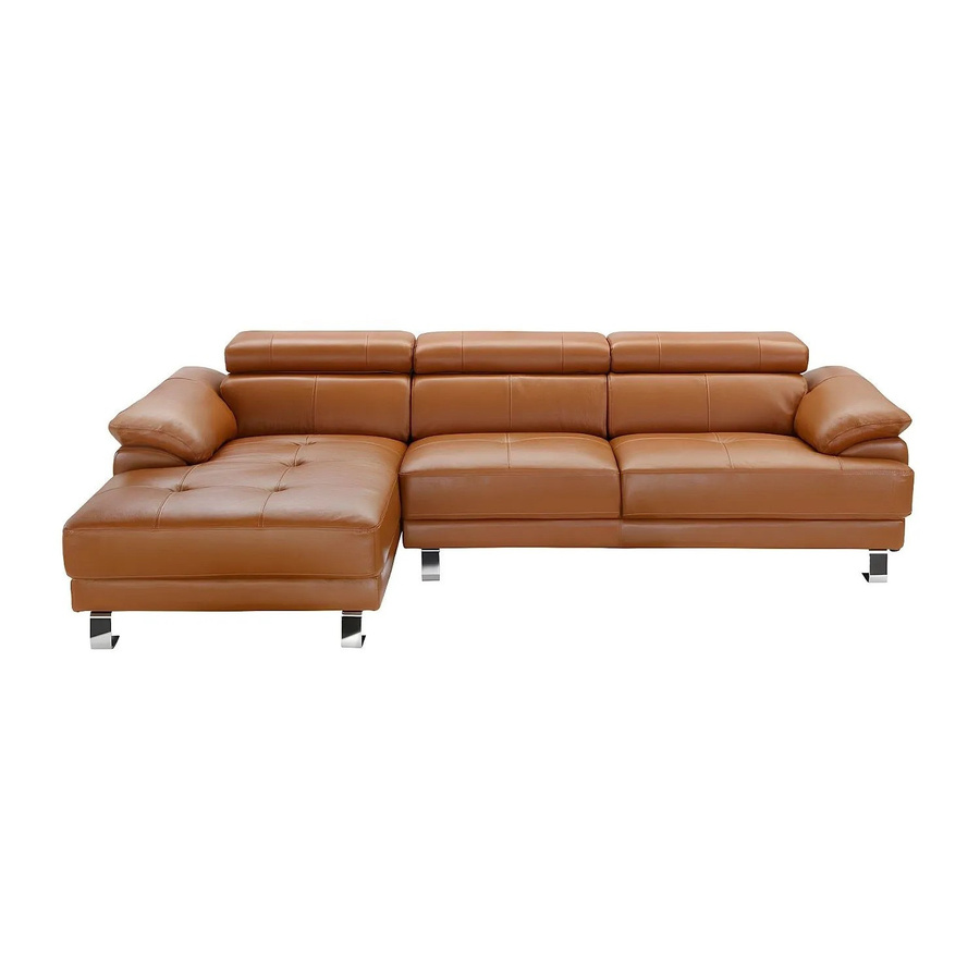 Vente-unique Sofa Excelsiora in Kamelbraun aus Leder, L-Form, Breite: 265 cm - Bild 2