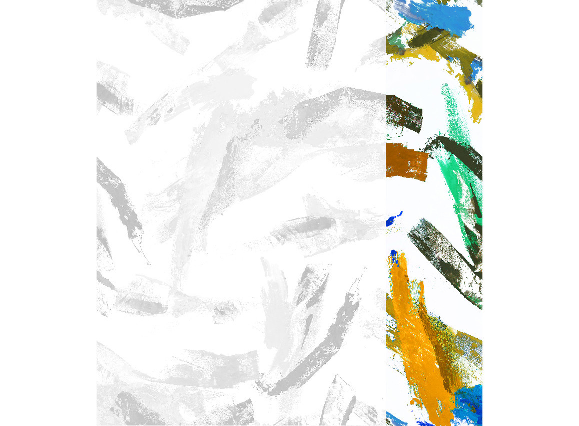 Jannelli & Volpi Mural Jack Abstract Tapisserie in Orange Green Multicolour - Bild 1