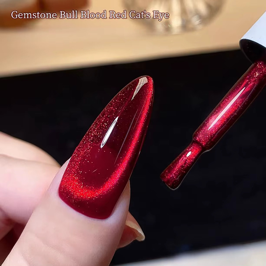 SHAKA Gel-Nagellack, Rote Taubenblut-Glasperlen, Glänzend, Unisex - Bild 3