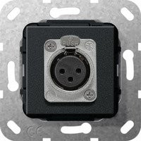 GIRA XLR Buchse D Serie Einsatz Schwarz Matt - Bild 1