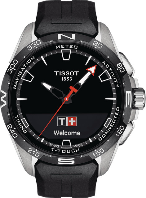 Tissot Smartwatch, Solar, Titan, Schwarz, 48 mm, Herren - Bild 1