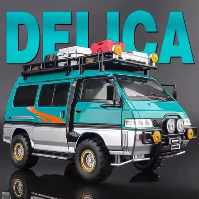MAKEDA Mitsubishi Delica H2 Legierungsmodell, 1:24, mit Licht und Sound - Bild 1
