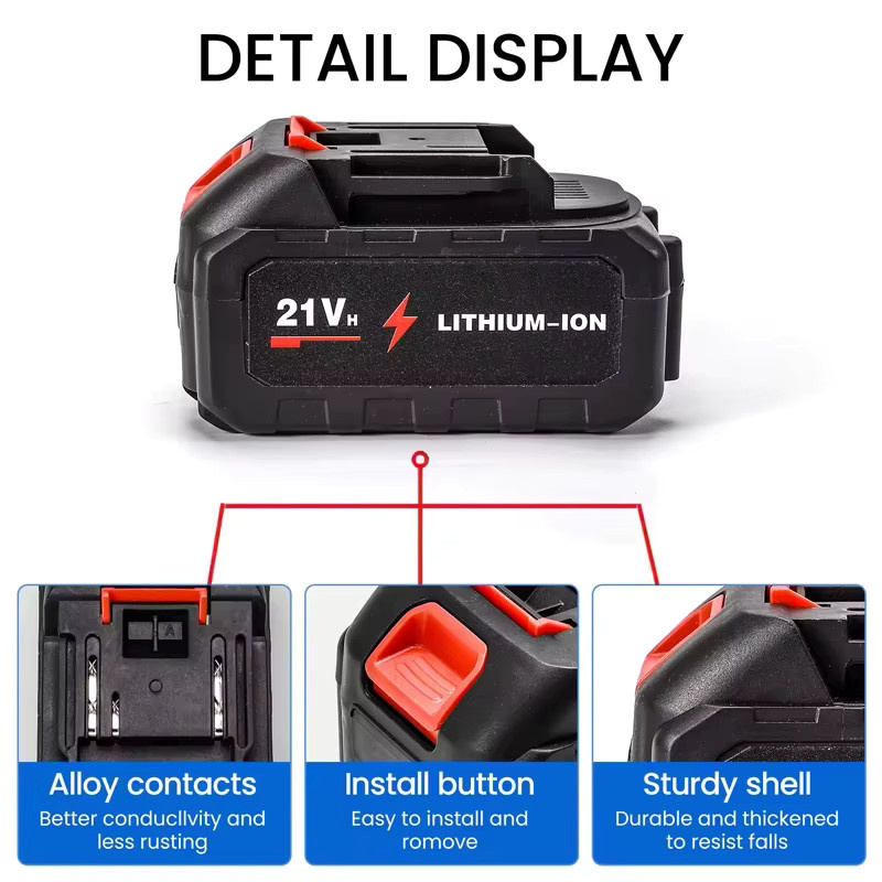 Seeiswork Ersatzakku für Makita, 13000mAh Lithium-Ionen Akku, kompatibel mit Makita BL1860B und BL1860 sowie BL1850, Farbe: Schwarz - Bild 2