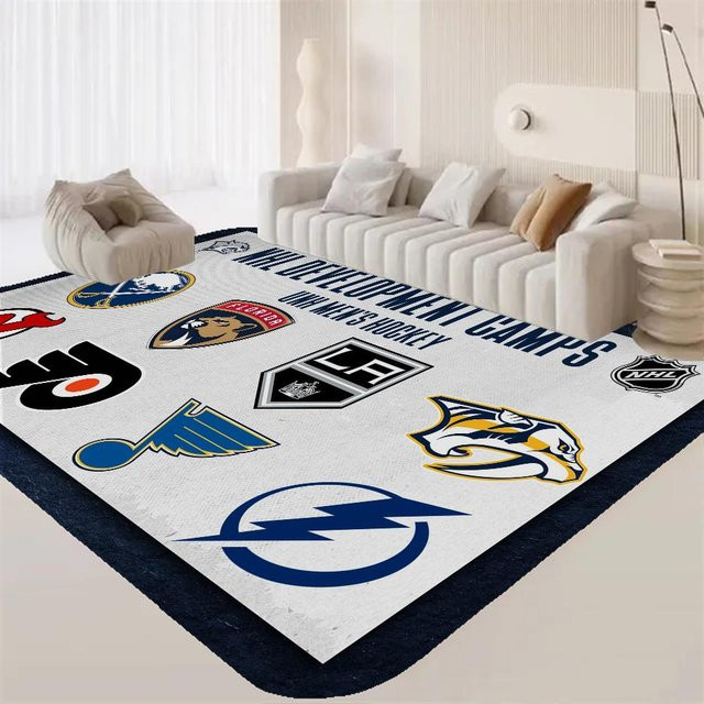Rutschfeste Sport Eishockey Fußmatte von Karpetti, Mehrfarbig, B/T: 120 x 40 cm - Bild 1
