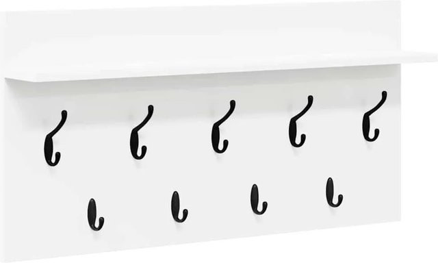 vidaXL Wandmontierter Nachttisch in Weiß, minimalistisches Design aus MDF, B/T/H: 80 x 40 x 12 cm - Bild 1