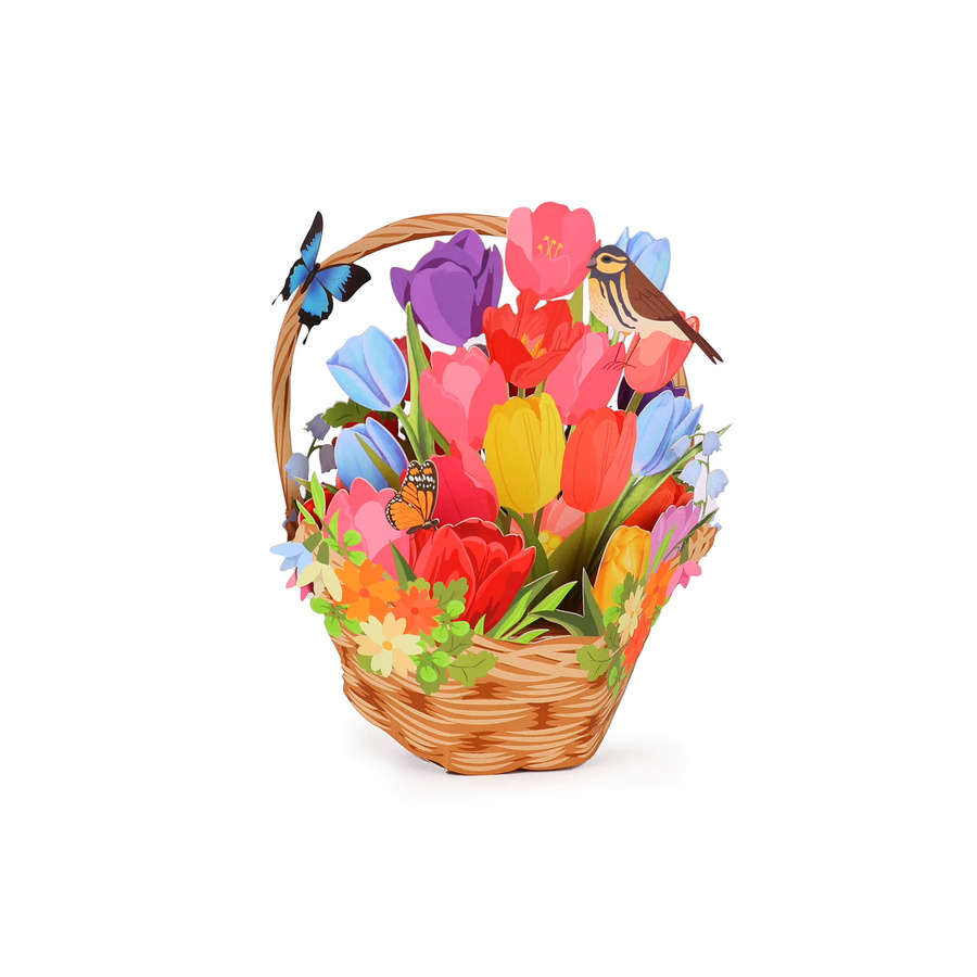 Opjoys 3D-Grußkarte mit Tulpenstrauß-Motiv in Mehrfarbig - Bild 2