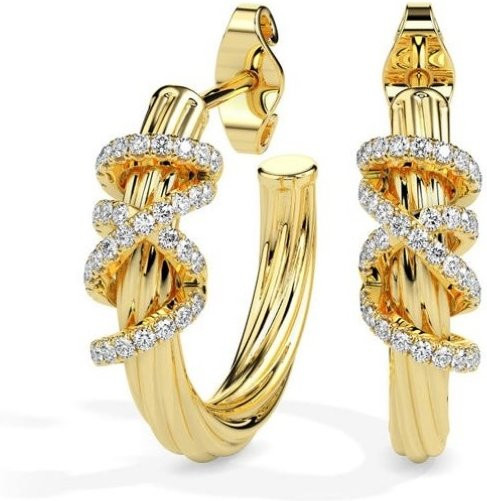YoYo Hängeohrringe, Zirkonia, Gold, Damen - Bild 1