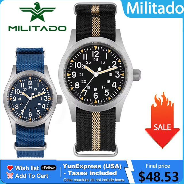 Militado Armbanduhr, Quarz, Edelstahl, 38 mm, Herren, Schwarz, Silber - Bild 1