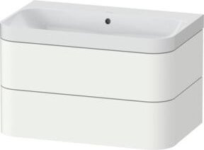 Duravit Möbelwaschtisch Happy D.2 Plus in Weiß Matt mit 2 Schubkästen, Wandhängend, B: 77,5 cm, T: 49 cm, H: 48 cm - Bild 1