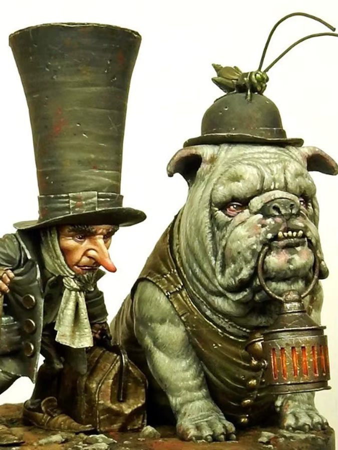 GK Tramp and the Dog, Fantasy, Resin-Modellfigur, 1/32, unmontierter und unbemalter Bausatz - Bild 2