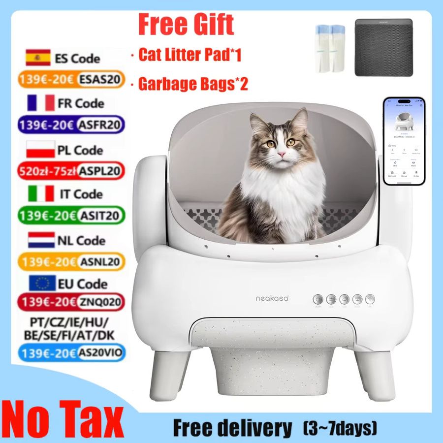 NEAKASA M1 Weiße Automatische Katzentoilette mit Offenem Design und App-Steuerung - Bild 2