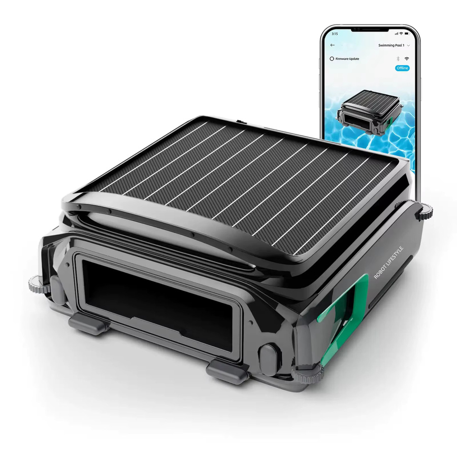 Robot lifestyle F1 Solar-Pool-Skimmer-Reiniger in Schwarz mit App-Steuerung und 5200 mAh Akku - Bild 5