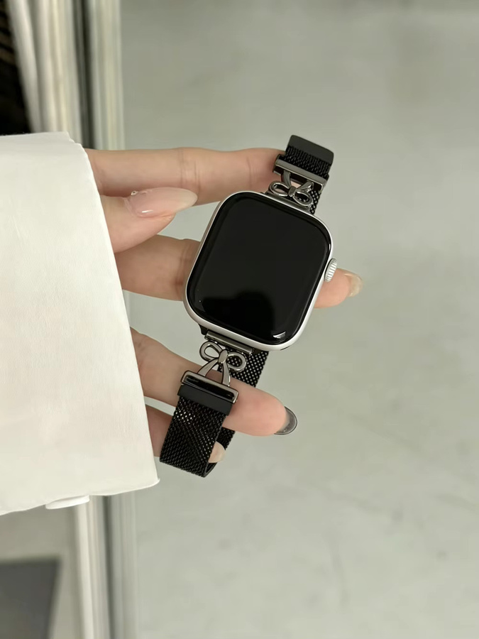 iwujiao Uhrenarmband Edelstahl, Schleife, Damen - Bild 1