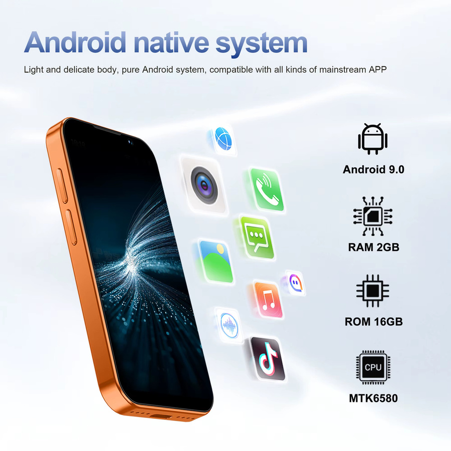SERVO 3G Super Mini Smartphone Android 9.0 in Pink mit 2GB RAM, 16GB Speicher, 3,0 Zoll Display und WLAN-Hotspot - Bild 4