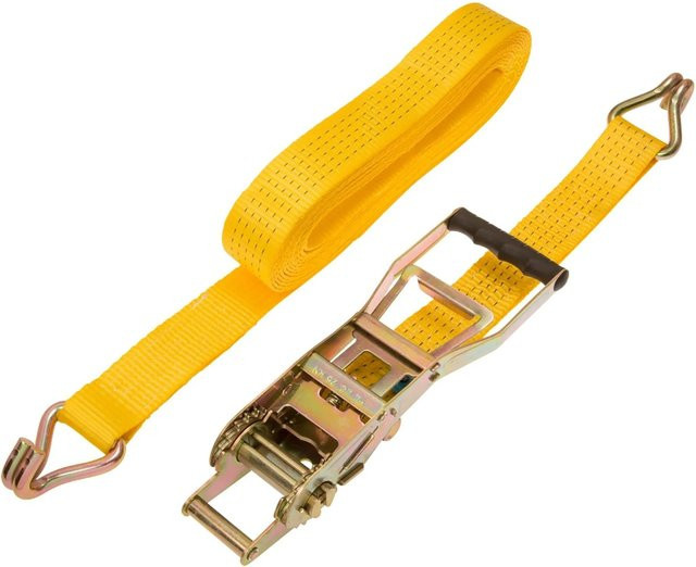 Conacord Spanngurt PES mit Ratsche und 2 Spitzhaken, Gelb, Breite: 50 mm, Länge: 10 m, 2-teilig - Bild 1