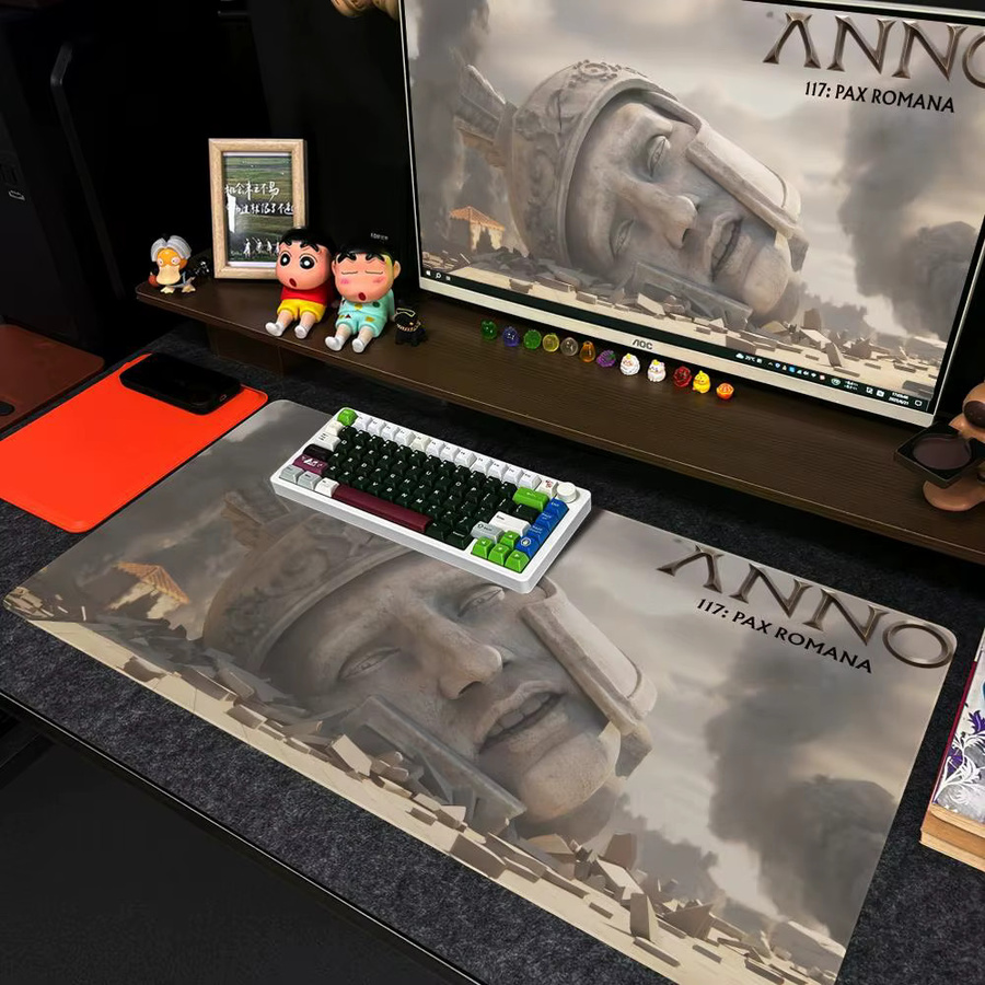 Spiel A-Anno 117 XXL Mauspad in Schwarz und Multicolour, rutschfeste Gamer-Schreibtischunterlage mit HD Art Design, B/T: 90 x 40 cm - Bild 2