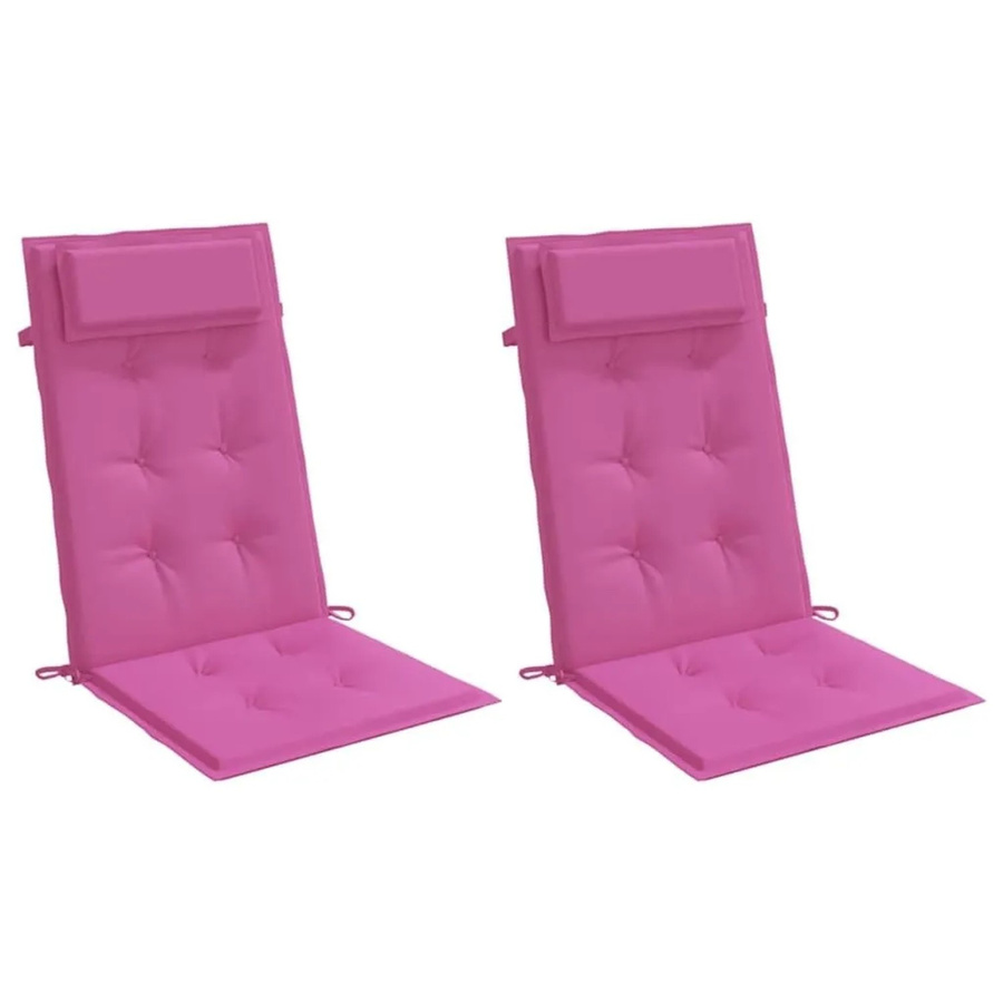 vidaXL Hochlehner-Auflagen 2er-Set aus wasserabweisendem Rosa Oxford-Gewebe - Bild 2