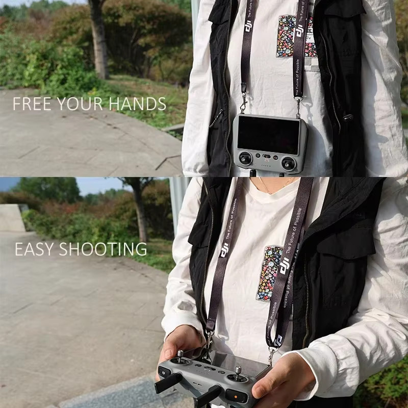 DJI Neck Strap Lanyard mit Schrauben für DJI Mini 3/4 Pro, Air 3/3S, Mavic 3 Pro und DJI RC 2 Fernbedienung in Schwarz - Bild 4