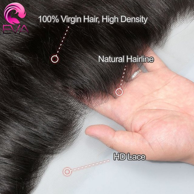 Eva Hair HD-Spitzenfrontteil, Echthaar, gerade - Bild 1