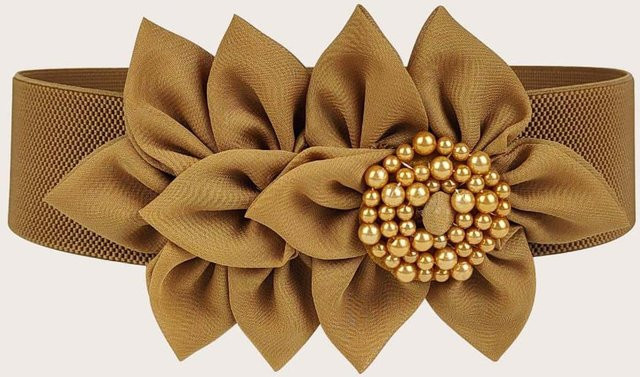 Rd lala Blumen-Gummibund, Damen, 70cm, kamelfarben - Bild 1
