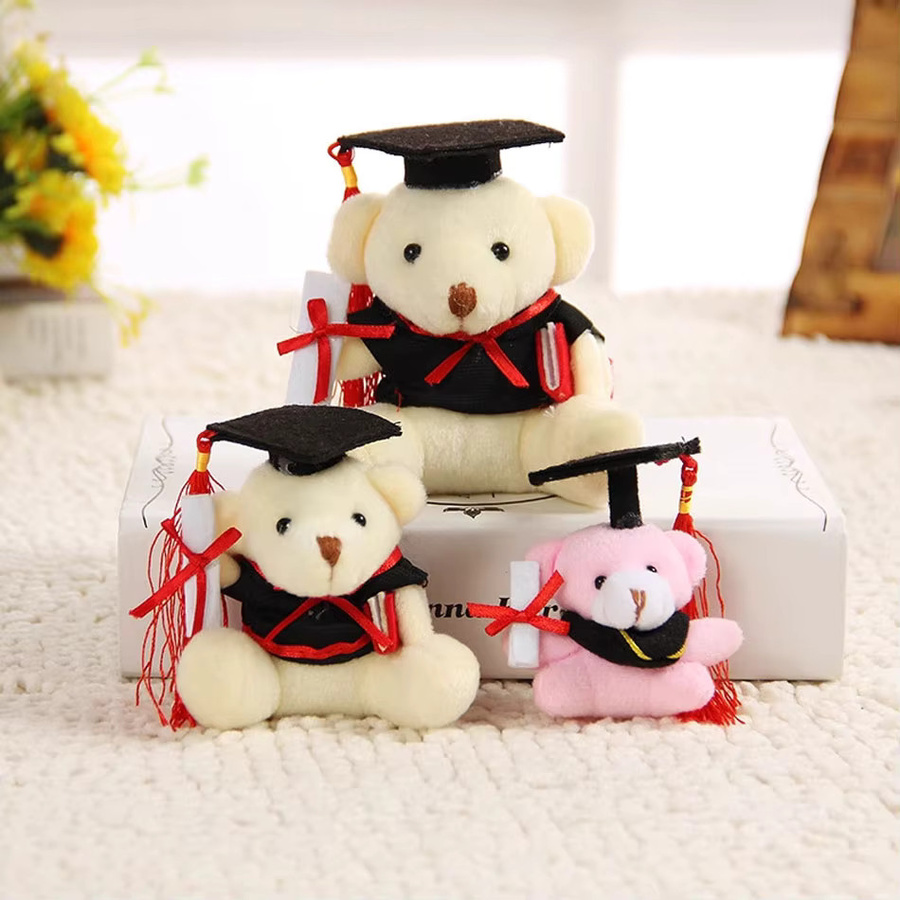 TLXT Schlüsselanhänger Plüsch-Pelz-Pompon-Doktor-Teddybär, light brown, Damen - Bild 5
