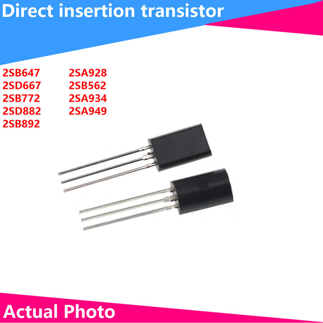 20er Set Hongqiwei Transistor DIP 2SB647 2SD667 2SB772-P 2SD882-P 2SB892 2SA928 2SB562 2SA934 2SA949-Y in Schwarz - Bild 1