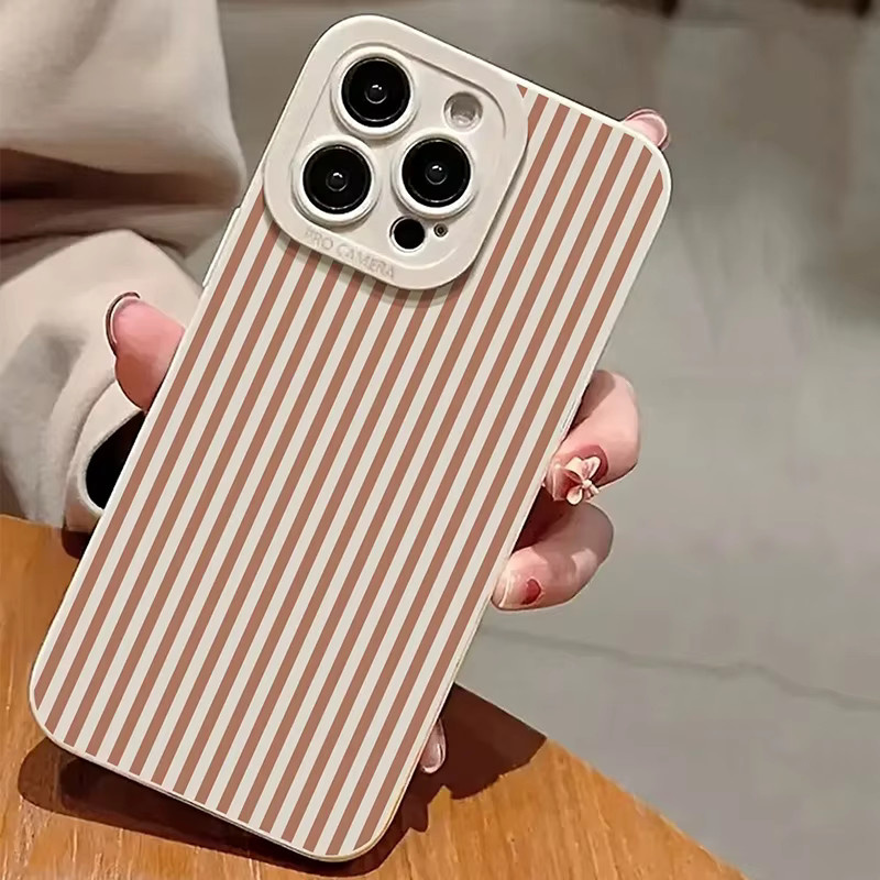 Rosa gestreifte Anti-Drop-Telefonhülle für Xiaomi Mi 11 Lite 5G, 14T, 13T, 12T, Poco X7, X6, X5, M6, F6, F7 Pro, F5 - Bild 2