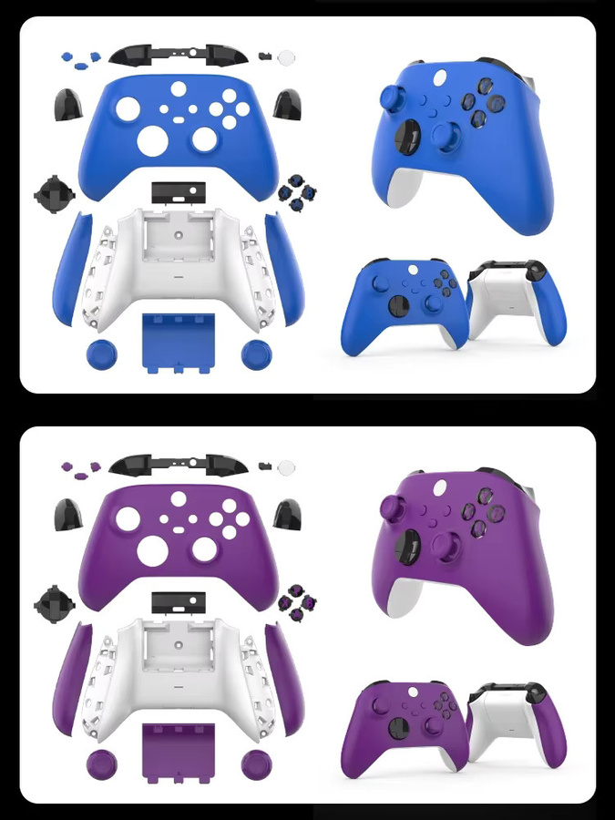DATA FROG Ersatzgehäuse-Set für Xbox Series X/S Controller mit vorderer und hinterer Abdeckung sowie Griff für DIY-Reparaturen - Bild 3