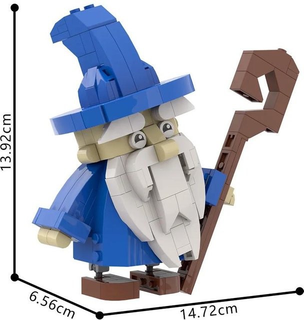 Gobricks MOC Niedlicher Zauberer Brickheadz Bausteine, ab 14 Jahren - Bild 1
