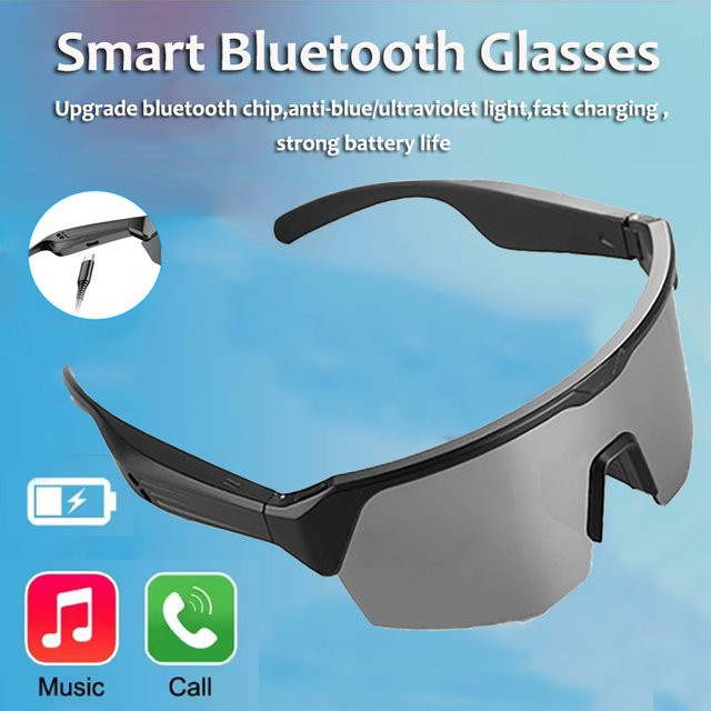 Luxuglow Bluetooth Smart Sonnenbrille mit Wireless Call und Musikfunktion in Gold mit UV-Schutz - Bild 1
