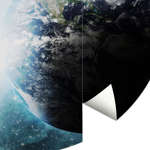 K&L Wall Art Vliestapete Runde Vliestapete Planet Erde Sterne Galaxie mehrfarbig matt - Bild 3