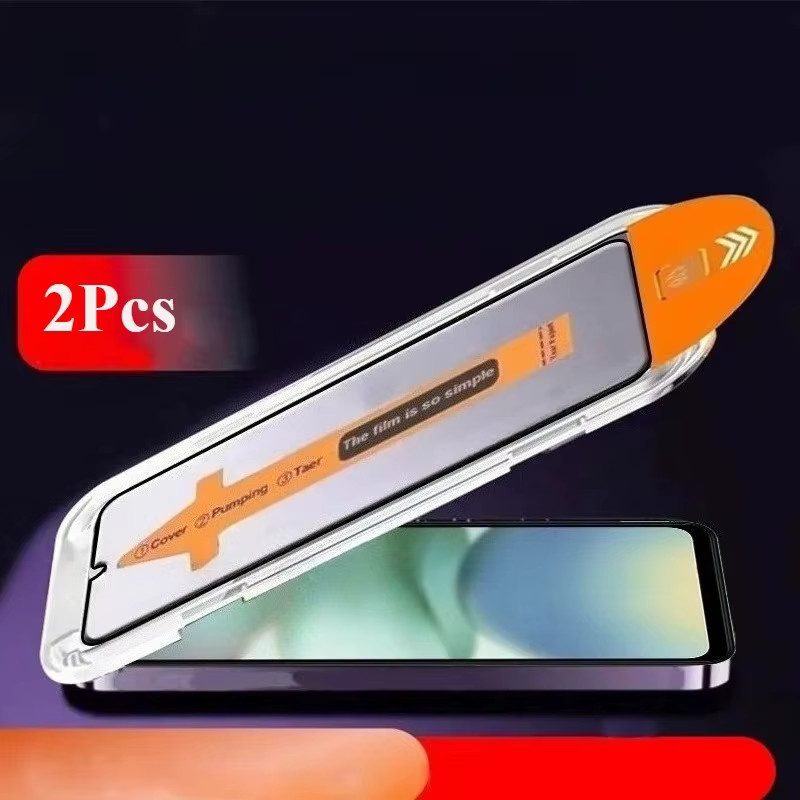 2 Stück One Click Easy Displayschutz aus gehärtetem Glas für Xiaomi 15T 14T 13T 12T Pro 15 14 13 mit oleophober Beschichtung in Transparent - Bild 2