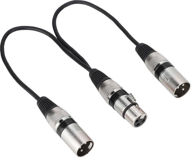 Canon XLR Female zu Dual Male Splitter Adapter Kabel Schwarz, Länge: 30 cm - Bild 1