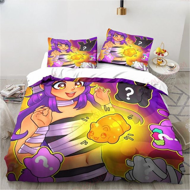 Bettwäsche-Set Aphmau mit Flügeln für Kinder aus Mikrofaser, B/H: 140 x 210 cm - Bild 1