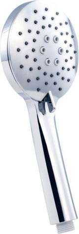 WELLWATER Handbrause Canola in Silber mit 3 Strahlarten und rundem Design - Bild 1