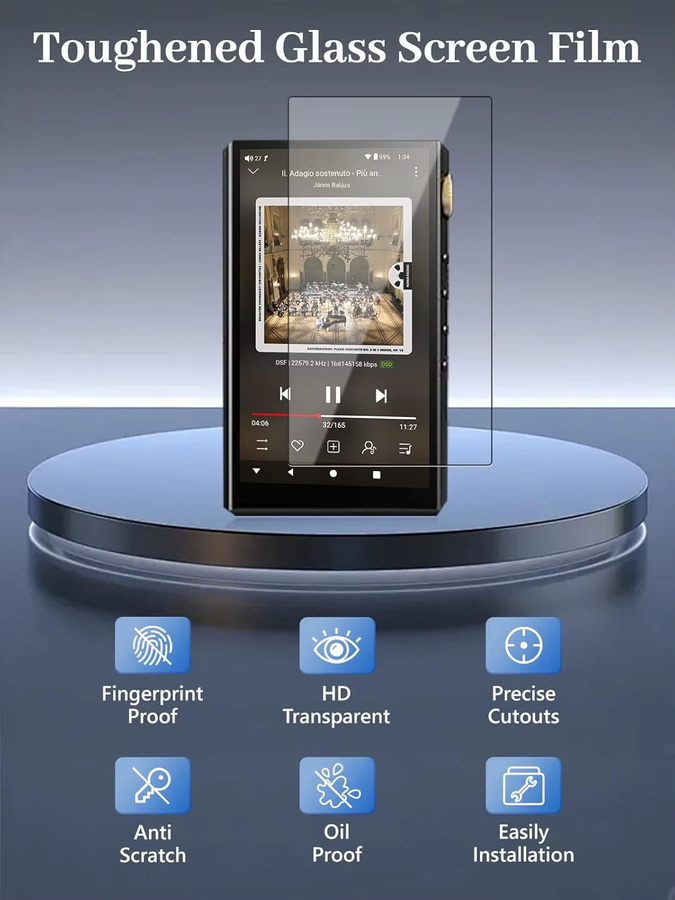 Hydrogen PET Displayschutzfolie Transparent für Oilsky G88 4,02 Zoll MP3-Player - Bild 2