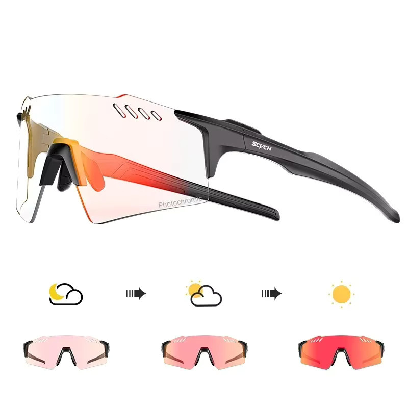 SCVCN Sportsonnenbrille, selbsttönend, Vollrand, Unisex, Kunststoff - Bild 6