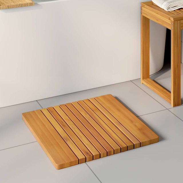 Badezimmermatte Yiwydaa aus Holz in Braun, B/T: 52 x 50 cm - Bild 1