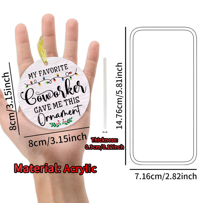 Weihnachtliches Hängeornament aus Acryl in Weiß mit Schriftzug als lustiges Geschenk für den Chef - Bild 2