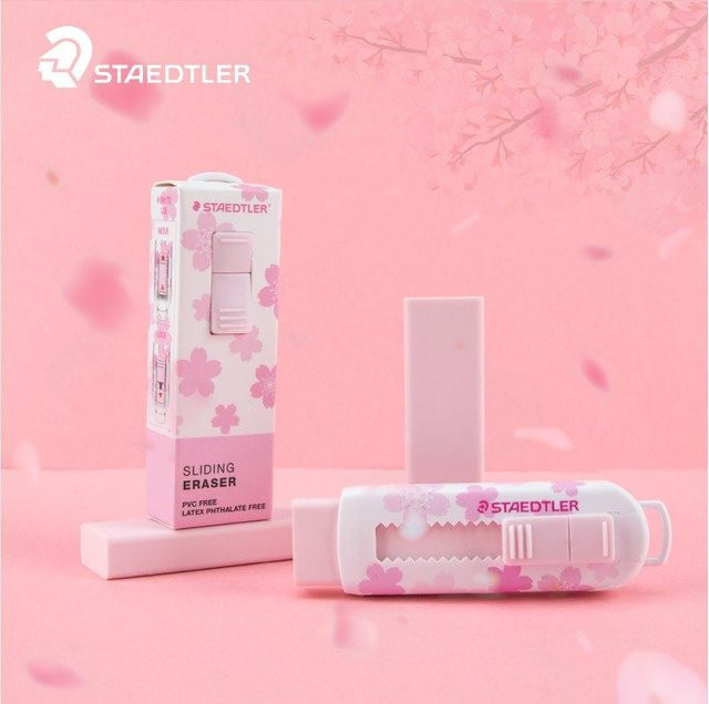 Staedtler Radiergummi in Bleistiftform mit Kunststoffhülle, Sakura-Bonbonfarben - Bild 1