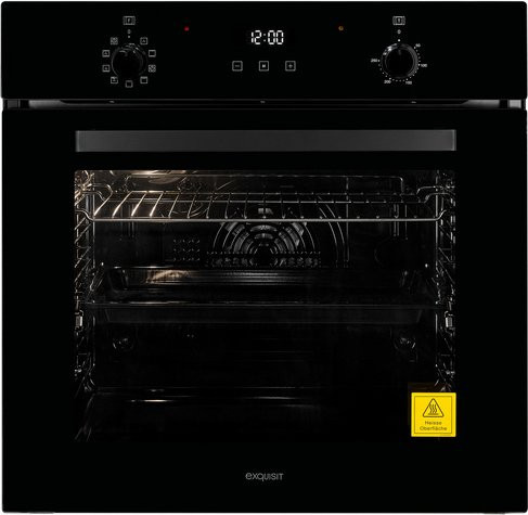 Exquisit Einbau-Backofen EBE278-H-020 in Schwarz mit 75 l Volumen - Bild 1