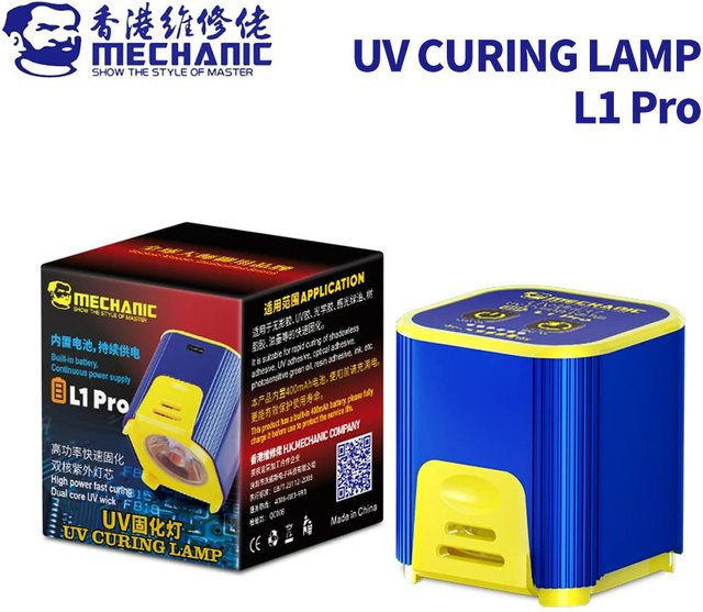 MECHANIC L1 Pro UV-Härtungslampe für schattenlose Aushärtung von UV-Kleberharzen und grünem Öl - Bild 1