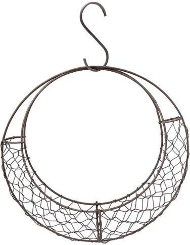 Corefit Vogelnistkasten aus Metall in Braun mit Herz- und Stern-Design sowie Haken für Wildvögel im Außenbereich - Bild 1