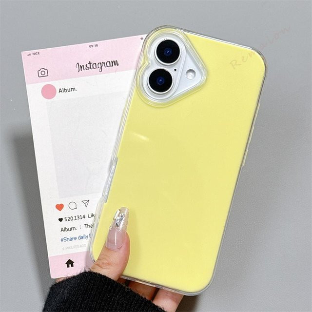Stoßfeste Silikon Handyhülle mit Handgelenkschlaufe für Apple iPhone 16 15 14 13 12 11 Pro Max Plus, transparent und gelb - Bild 1