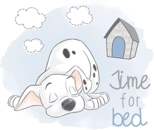 Komar Wandbild 101 Dalmatian Bedtime Paper Poster, Breite: 40 cm, Höhe: 50 cm - Bild 1
