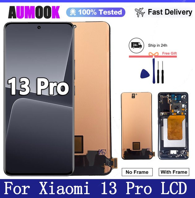 Xiaomi 13 Pro AMOLED Display Ersatz mit Touchscreen Digitizer in Schwarz - Bild 1