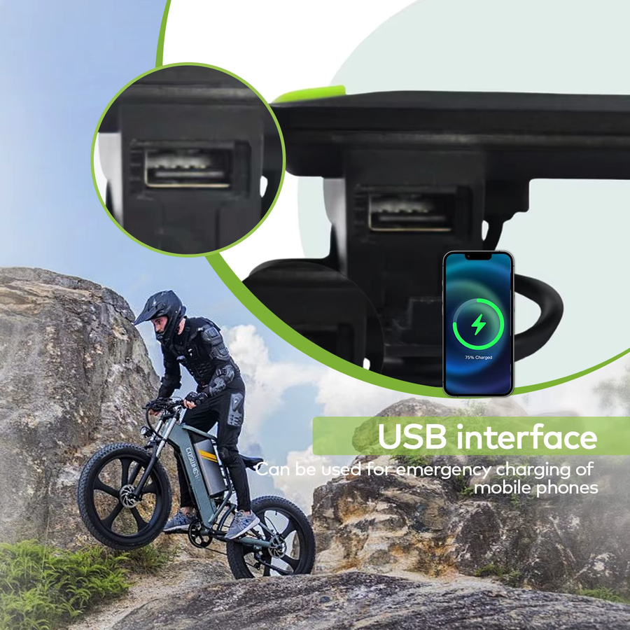 Haytrix Farbiger Kabelgebundener Stoppuhr-Tachometer mit Elektronischer Schaltunterstützung und Wasserdichtem Fahrradcomputer, E-Bike-Zubehör, Schwarz - Bild 3