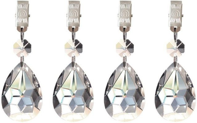 Bag In Love Tischdeckenbeschwerer Tear Drop in Transparent aus Kunststoff, 4 Stück - Bild 1